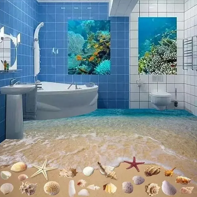 60x60cm 3D Beach Shell Bathroom Floor Tiles Art Decoration Tile Toilet Bedroom 60x60cm 3D Beach Shell Bathroom Floor Tiles Art Decoration Tile Toilet Bedroom
