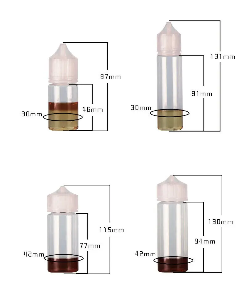 

10pcs 30ml/60ml/100ml/120ml PET Plastic Empty Dropper E Liquid Eye Clear/Black Cap Bottles Long Tip juice Oil Vape Pen Bottle