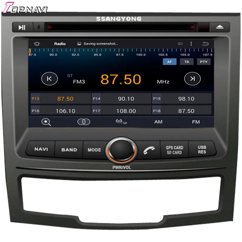 Topnavi 7 ''четырехъядерный Android 6 0 Автомобильный DVD проигрыватель для SSANGYONG KORANDO 2010