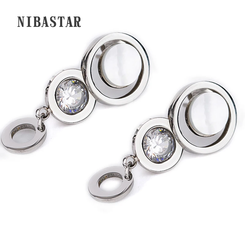 

Hot Popular 316L Stainless Steel Three colours Jewelry CZ Zircon and Shell Earrings for Women Jewelry