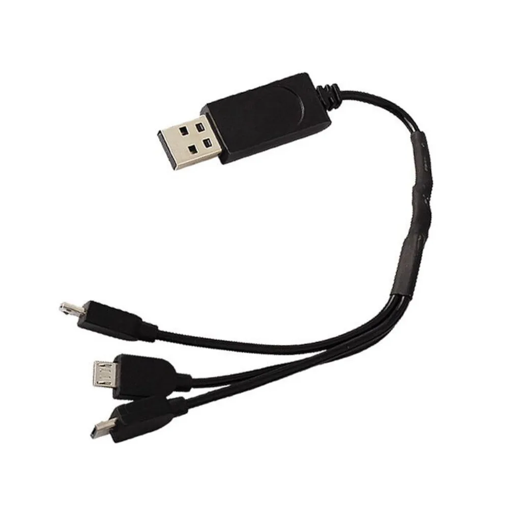 

Black 3 Port Power Charging Cable For E58,JY019,809S,X192,X196 Li-Ion Battery practical and convenient Remote control toys