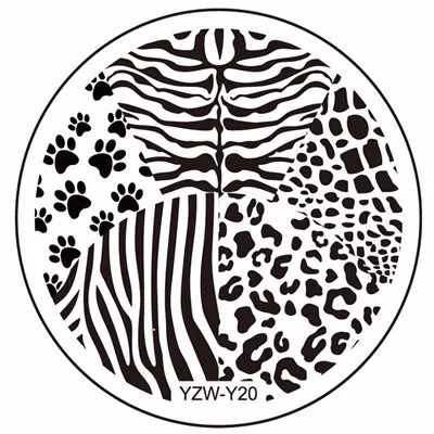 YZWLE, 1 шт., 5,5 см, Круглый шаблон для стемпинга для нейл-арта, пластина для изображения, YZW-Y, серия для штамповки ногтей, маникюрный набор трафаретов