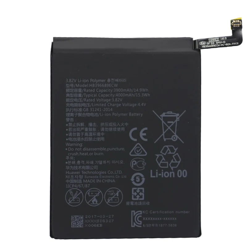 

Replacement Phone Battery HB396689ECW For Huawei Mate 9 Mate9 4000mAh