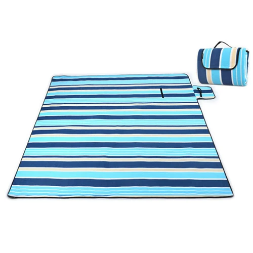 blue stripe 200*200 см Коврик для кемпинга водонепроницаемый Пляжный складной для пикника Спальные покрывала - Цвет: blue stripe