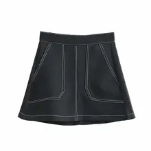 Горячая Распродажа Qujing 40-8041 Европейская и американская модная мини-юбка