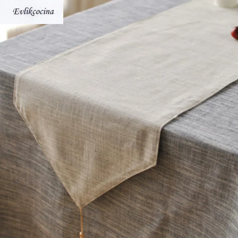 Free Shiping Light Gray Table Runner Linen Cotton Corredor De Mesa Free Shiping Light Gray Table Runner Linen Cotton Corredor De Mesa Solid Color Tafelloper Gris Caminos Tafel Loper Grijs Chemin In Runners From Home