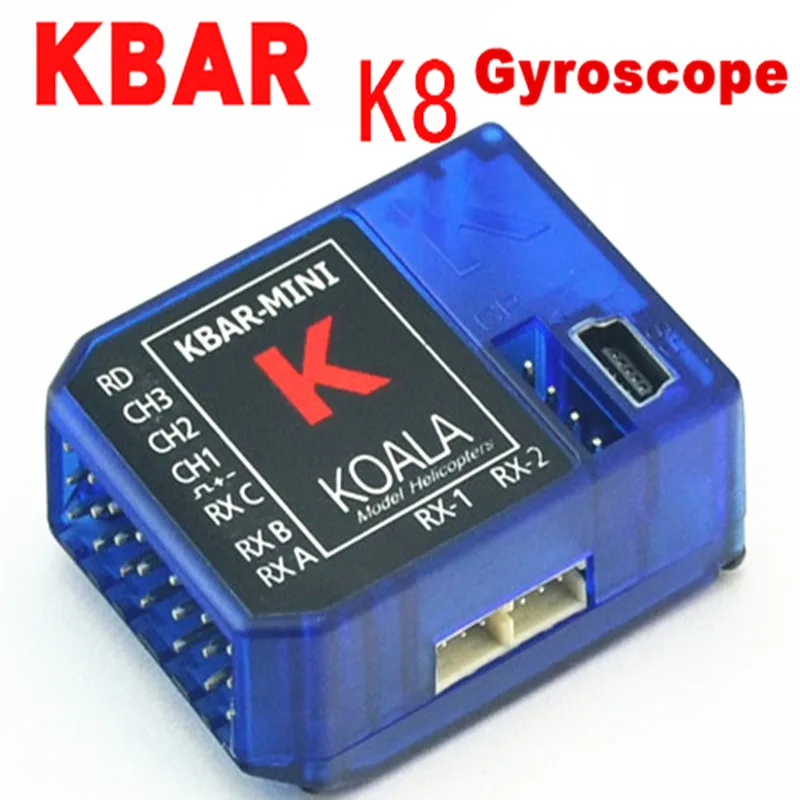 

BLUE KBAR K8 3 Axis Gyro Flybarless For 3D Flying Mikado PK VBAR Rev 5.3 Digital Flight 450 550 RC Helicopter