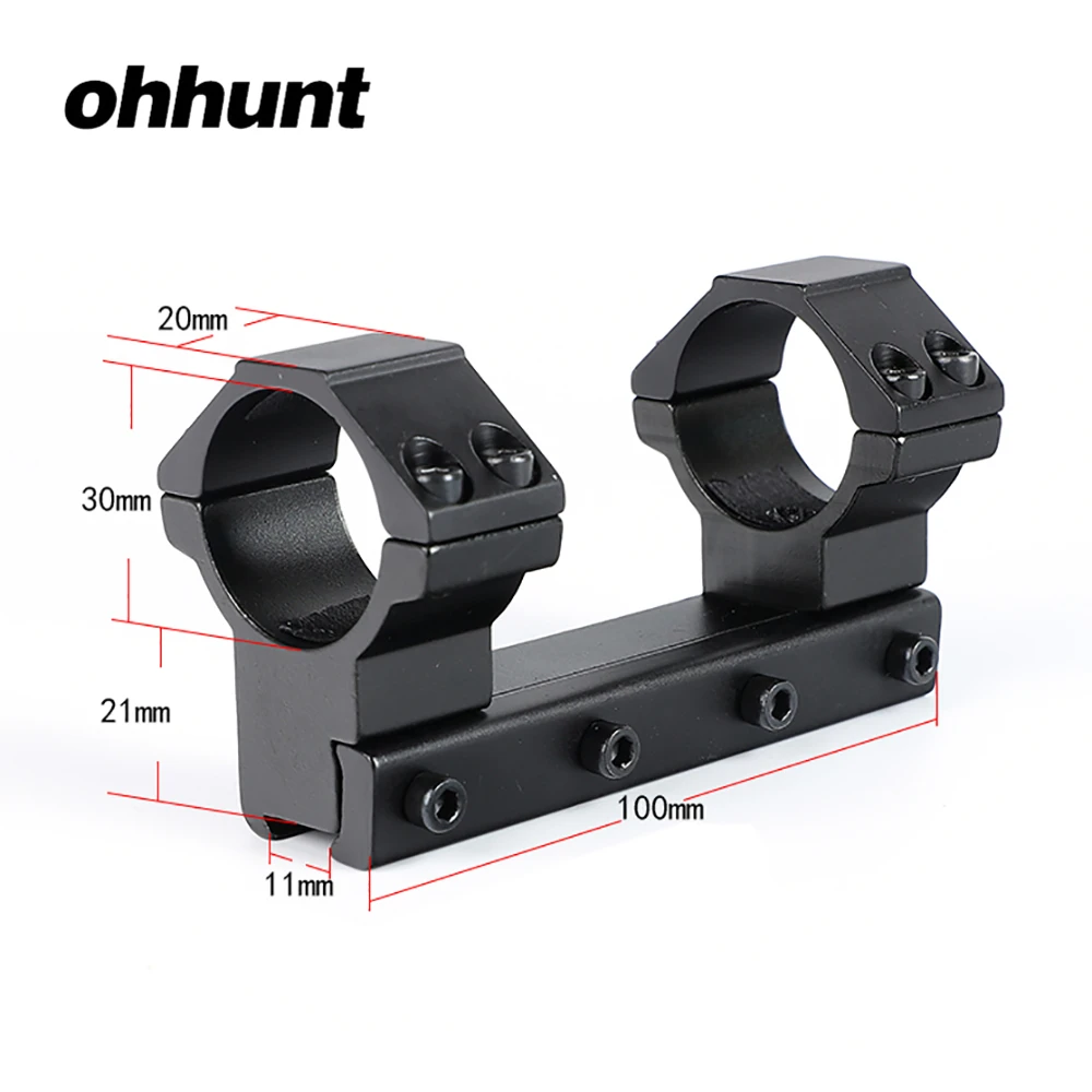 ohhunt Long 10cm High Profile 11mm Dovetail .22 Airgun 30mm Scope Rings