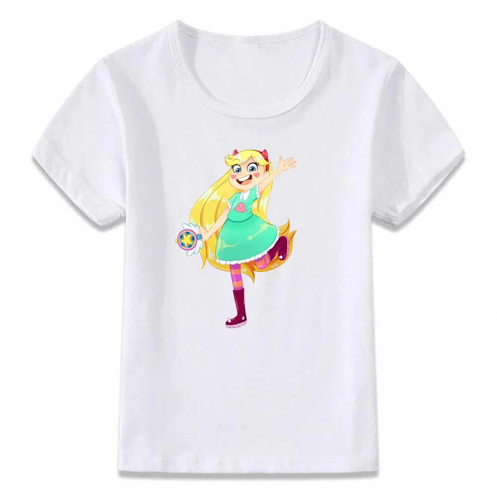 Детская одежда с героями мультфильма рубашка волшебное платье принцессы от другого размера Звезда против сил зла» для маленьких мальчиков и девочек рубашки для малышей, футболки