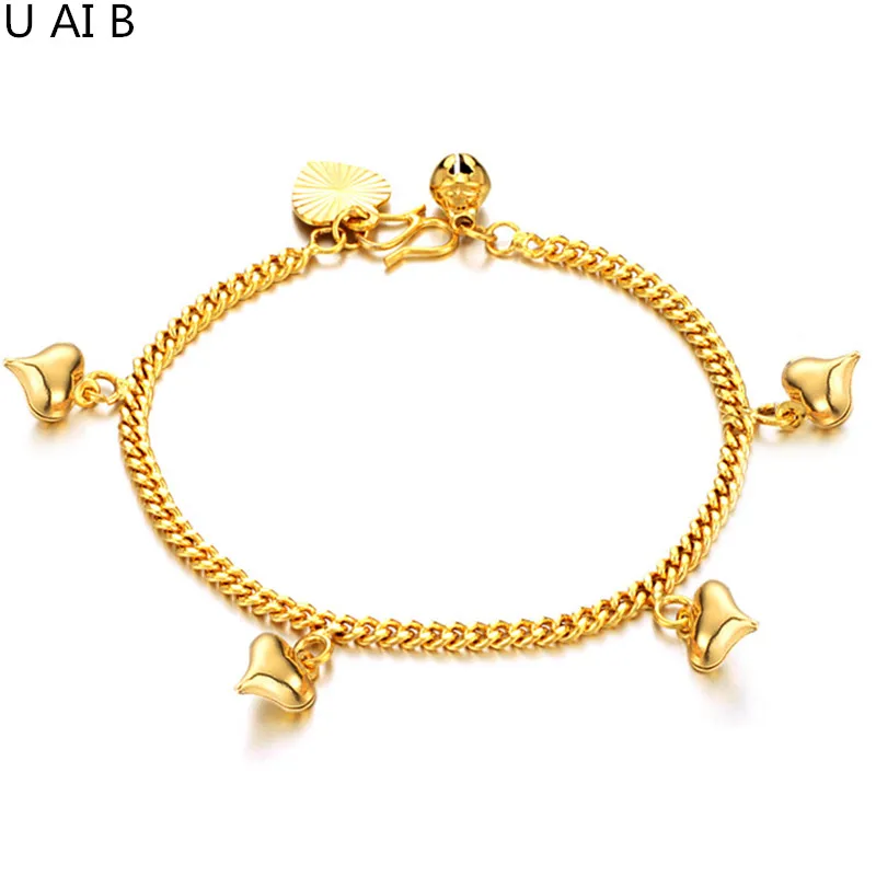 New Fashion Bracelets Bangles jewelry gold color love bell bracelet Fashion Party Charm
