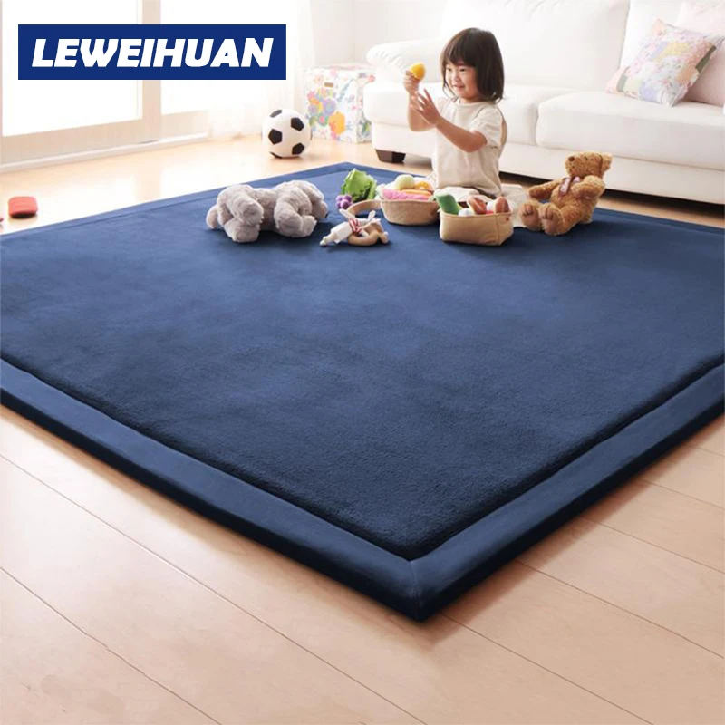 Thick Play Mats Coral Fleece Blanket Carpet Children Baby Crawling Tatami Mats Cushion Mattress For Bedroom Kids Christmas Gifts