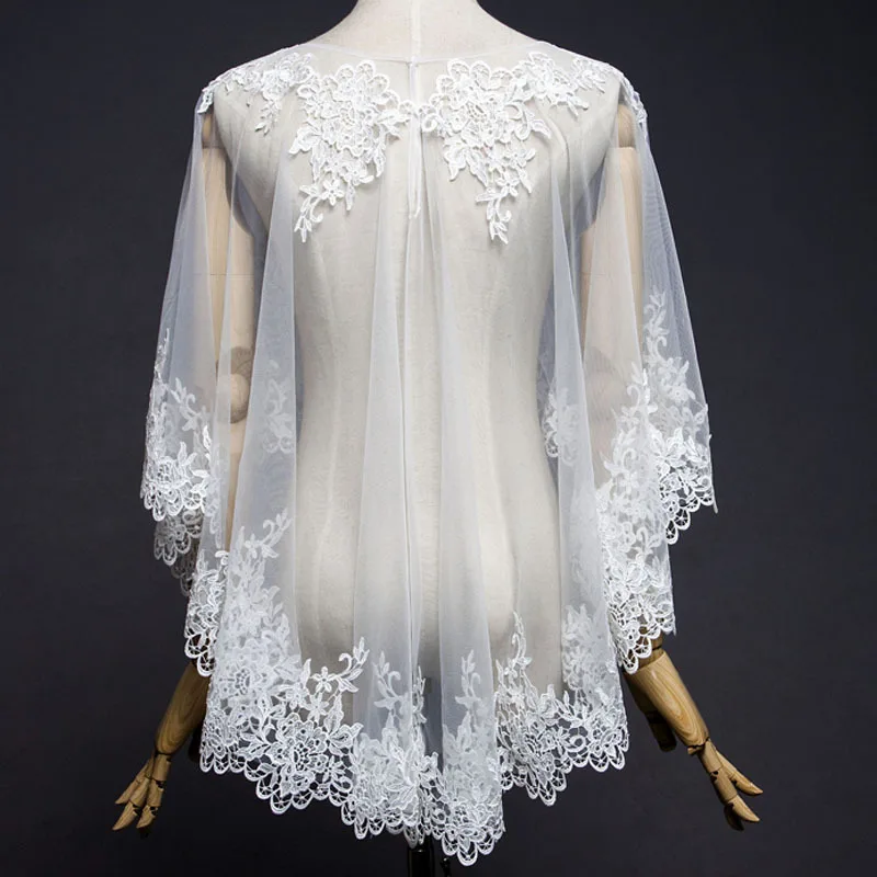 High Quality Elegant Lace Wedding Wraps Bolero bridal jacket ivory wedding jacket Wedding Accessories mariage 2019