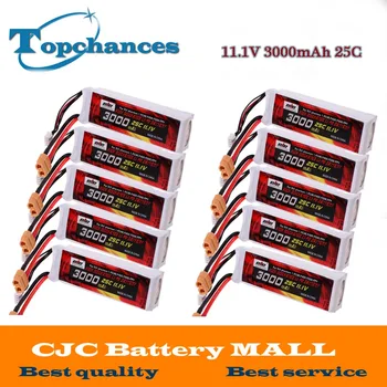 

10X High Quality Lipo Battery 11.1V 3000mah 25C XT60 Plug for DJI Phantom 1 FC40 DJI Flame Wheel F450 F550 FPV Quadcopter