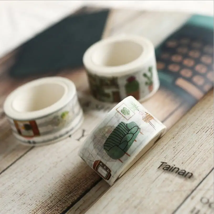 Еда/путешествия из игры растения серии васи лента клейкая DIY Скрапбукинг Стикеры