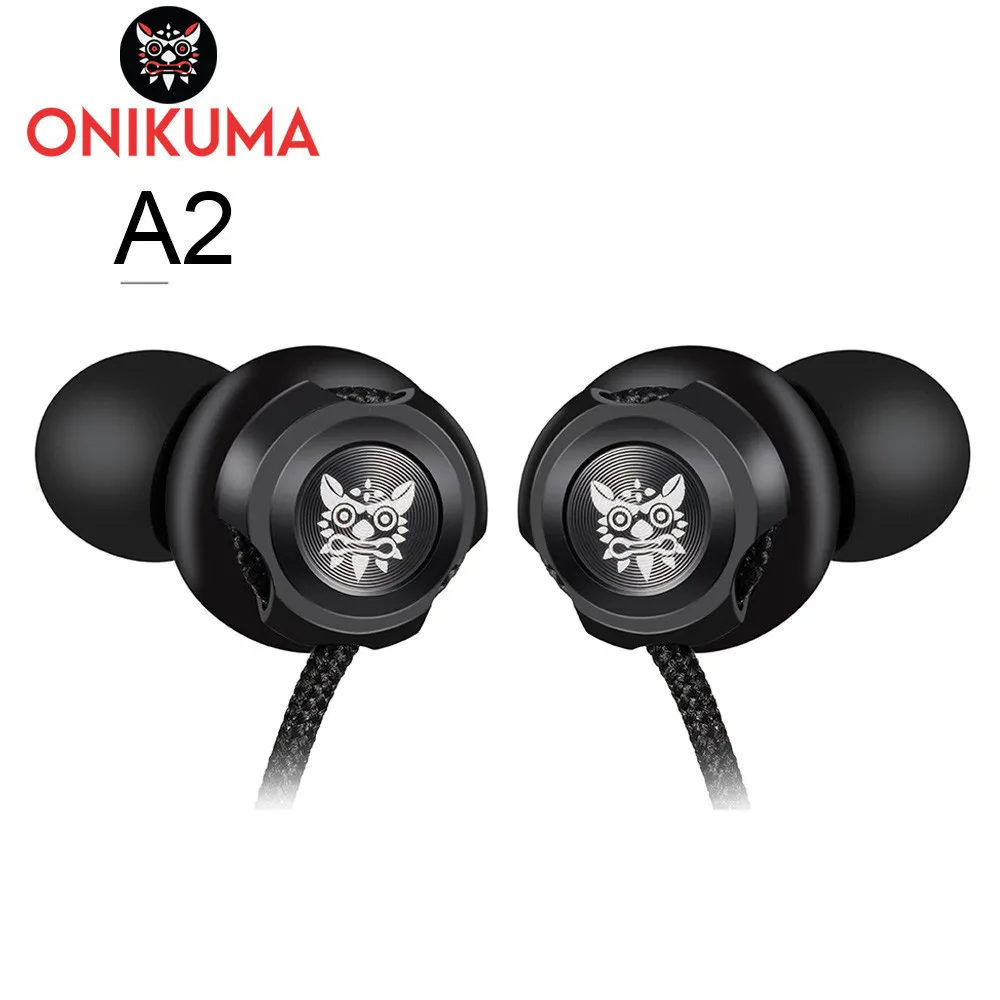ONIKUMA A2 3.5mm In Ear Earphone Wired Heavy Bass Sound Quality Music Earbud Headset with Microphone for iPhone Samsung Mp3 Mp4 (1)