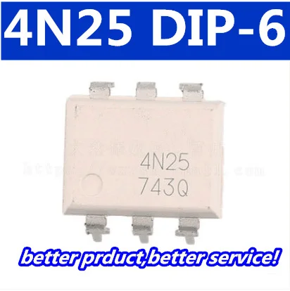 10 шт. 4N25 DIP6 DIP Фотоэлектрические муфта |