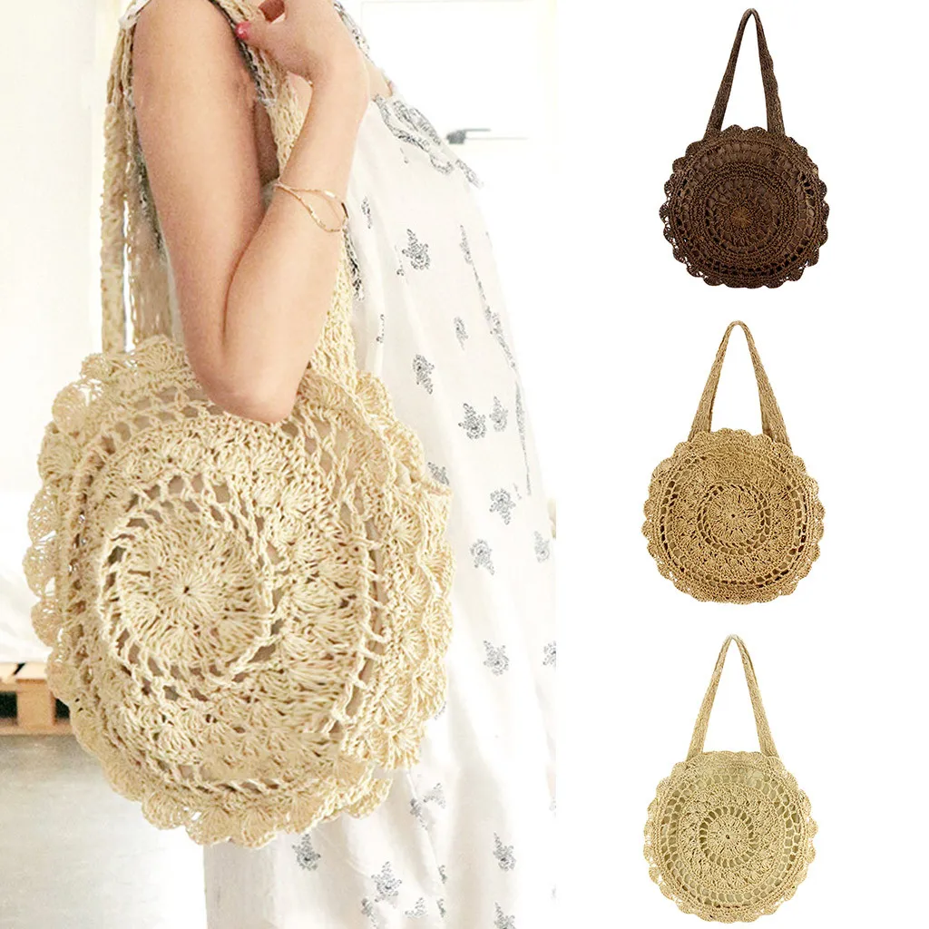 circle weave bag