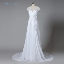New 2017 Arrival Dress Elegant Applique Wedding Dresses Chiffon vestidos de novia Plus Size Beach Bridal Gowns