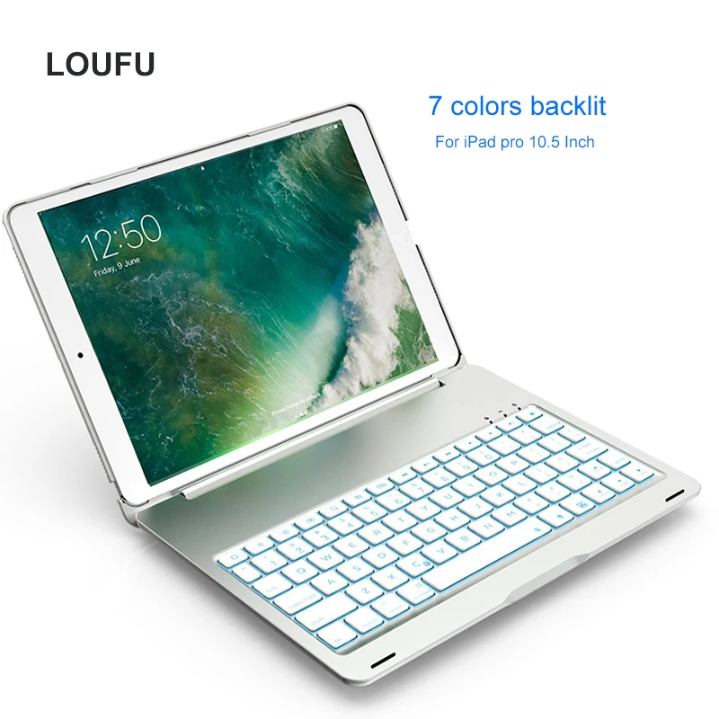 

Loufu Backlit Keyboard For iPad Pro 10.5 Cover Aluminum Case For iPad 10.5 Keyboard Bluetooth Wireless For A1701 A1709