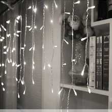 outdoor 220V 5M led curtain icicle string lights led fairy lights Christmas lamp Icicle Lights street garden Wedding Party Decor
