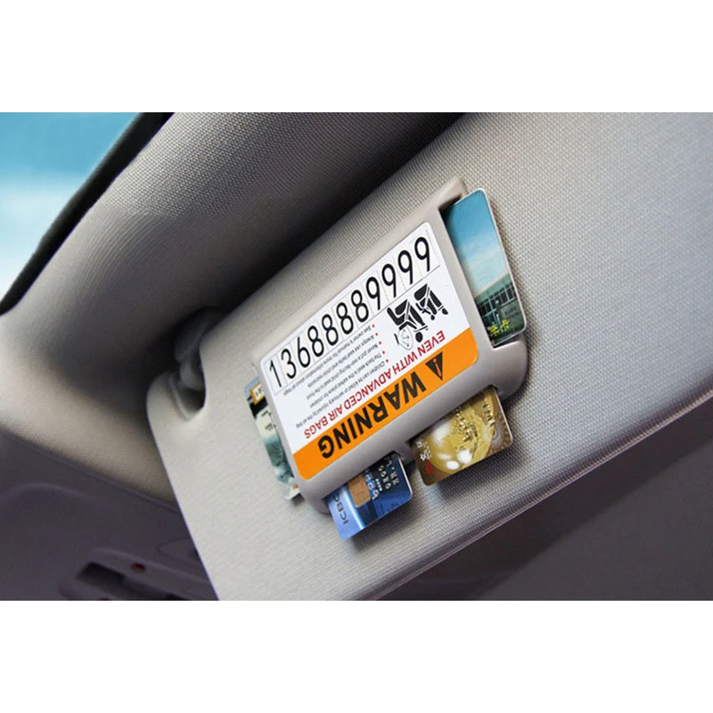 Us 4 83 Encell Car Sun Visor Card Holder Number Charge High Speed Ic Card Clip Business Name Card Holder Car Interior Accessories In Auto Fastener