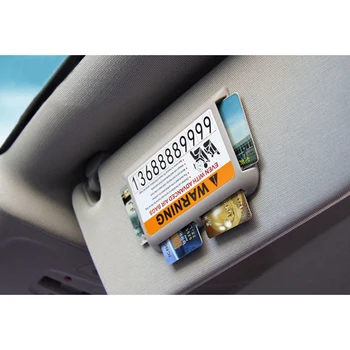 

Encell Car Sun Visor Card Holder Number Charge High-speed IC Card Clip Business Name Card Holder Car Interior Accessories