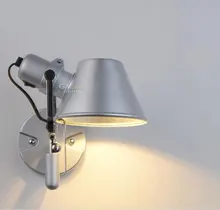 AC100-240V Modern Wall Lamp Sconce Beside/Porch/Reading Light Head Adjustable Aluminium Lampshade Home Art Deco wall sconce lamp