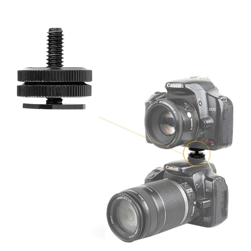 Фотокамера 1/4 дюйма 20 вспышки с двойными гайками для штатива|hot shoe adapter|shoe adapterhot |