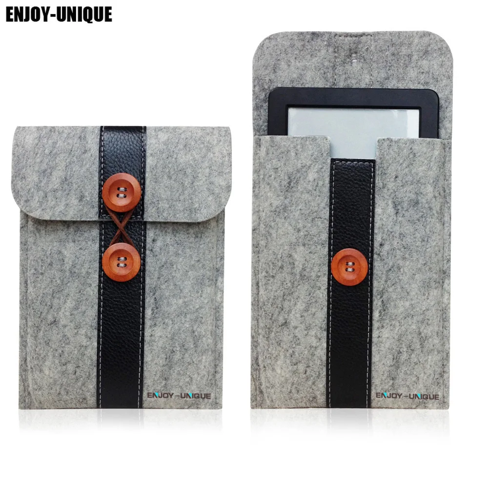 100 Wool Felt Sleeve Pouch Bag Case Cover For Amazon kindle 4 5 6 7 8