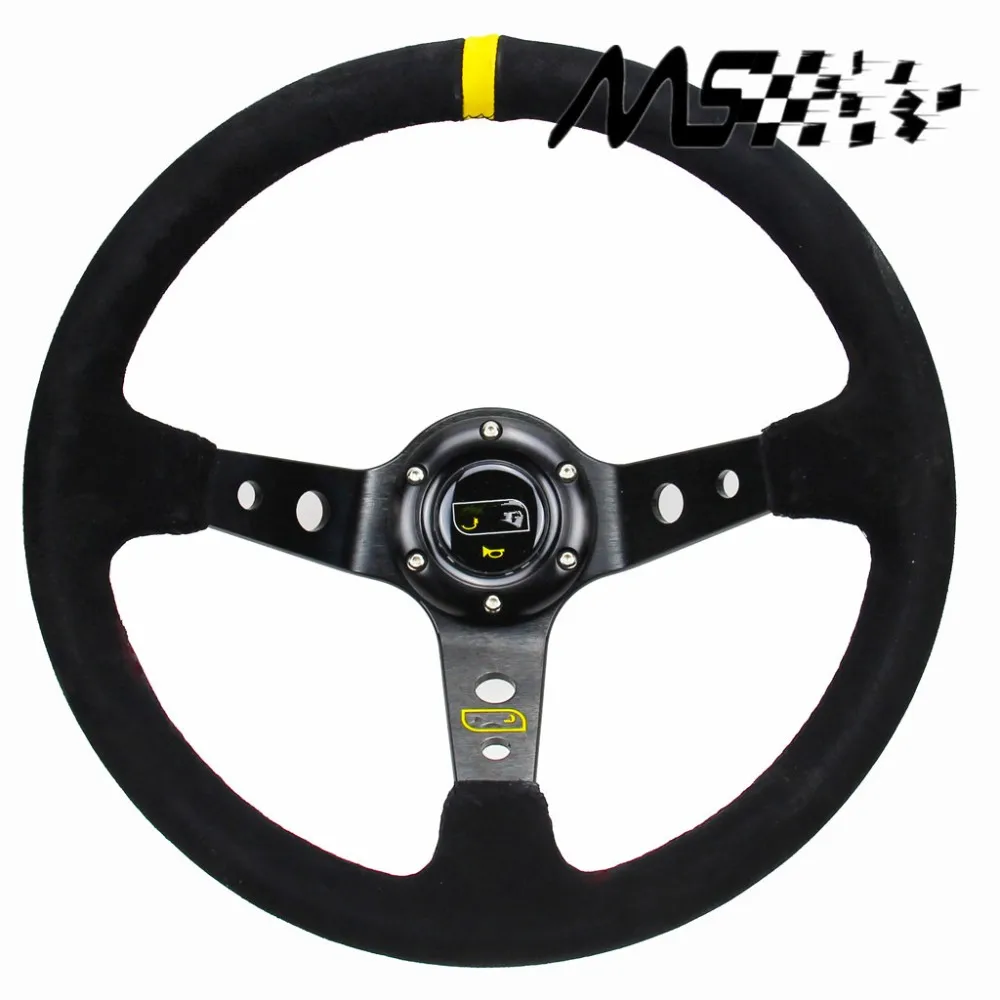 

OMP style 14inch 350mm OMP Deep Corn Drifting Steering Wheel / Suede Leather Steering wheels