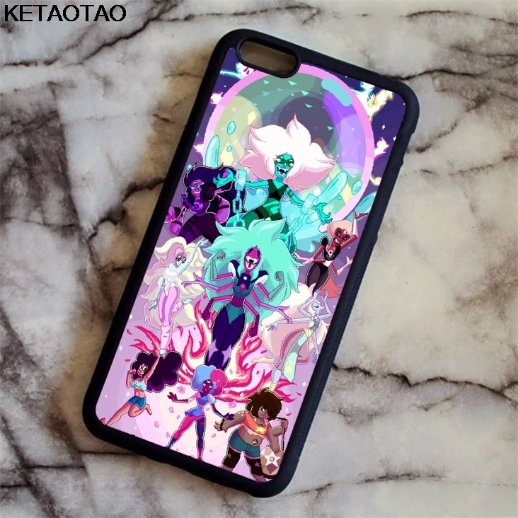 

KETAOTAO Cartoon Steven Universe Phone Cases for iPhone 4S 5C 5S 6S 7 8 Plus X for Samsung S8 NOTE Case Soft TPU Rubber Silicone
