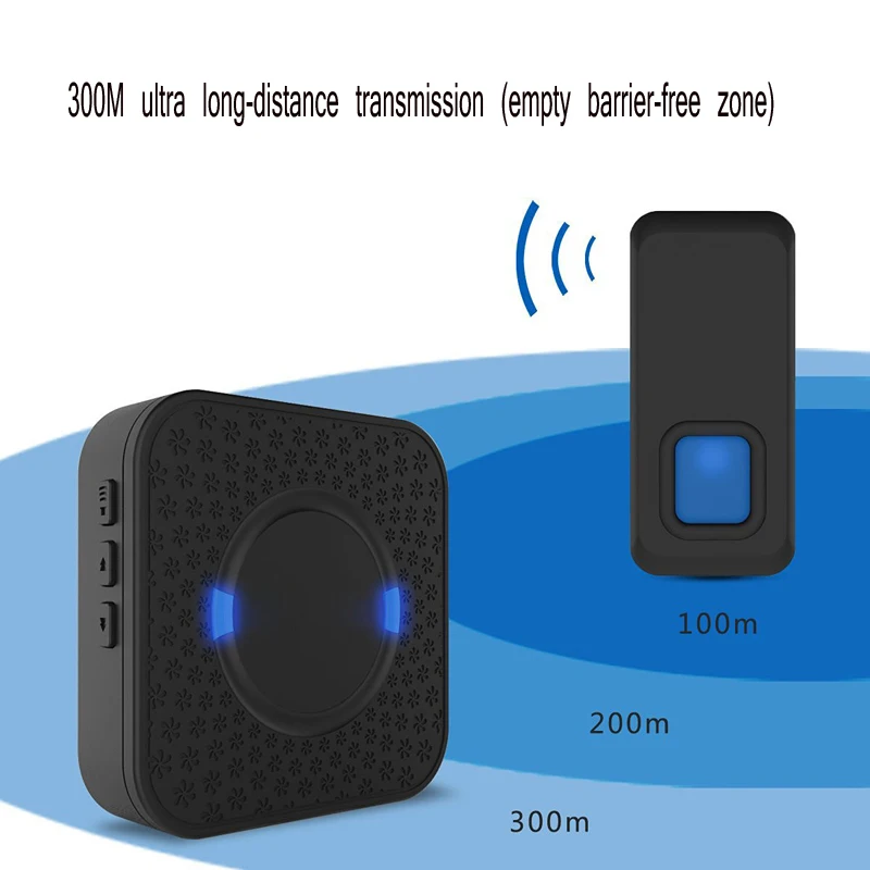 

Home Wireless Doorbell 55 First Ringtone 300M Remote Control Distance 100dB 110-260V 0.2W
