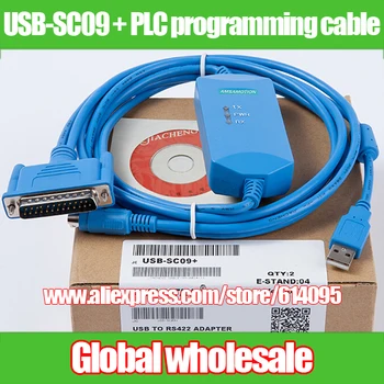 

1pcs USB-SC09 + PLC programming cable for Mitsubishi / USB TO RS422 ADAPTER FOR MELSEC FX & A PLC Electronic Data Systems