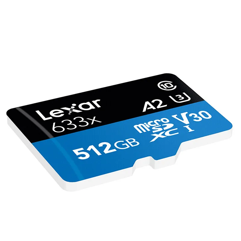 Lexar microSDXC Высокопроизводительные 633x UHS-I карты памяти 512 Гб micro sd Макс 100 м/с класс 10 A2 3D 4K флэш tf карта