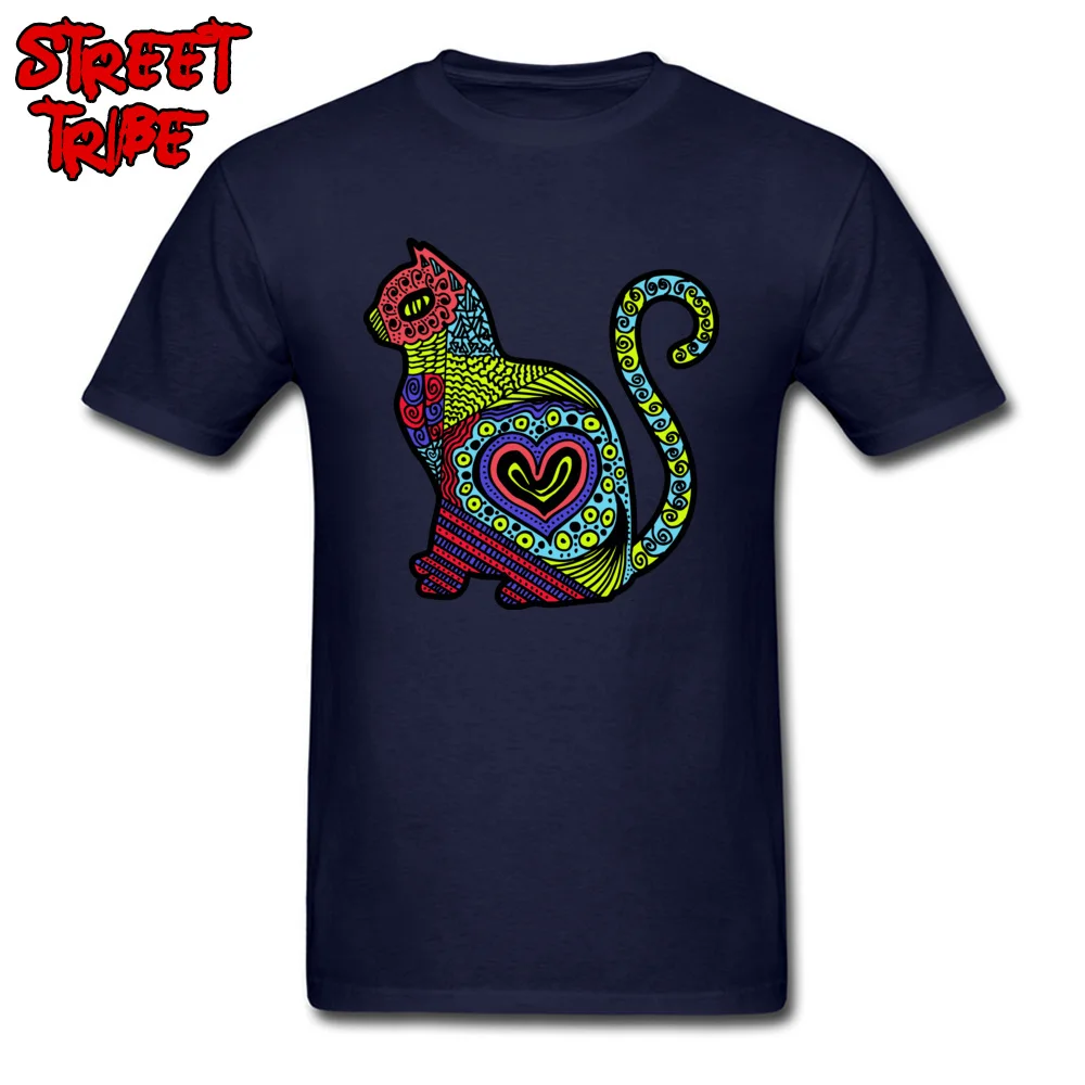 Cat Pop Group Short Sleeve Tops Shirts Summer O-Neck 100% Cotton Men Top T-shirts Group Tops Shirts Funny Drop Shipping Cat Pop navy