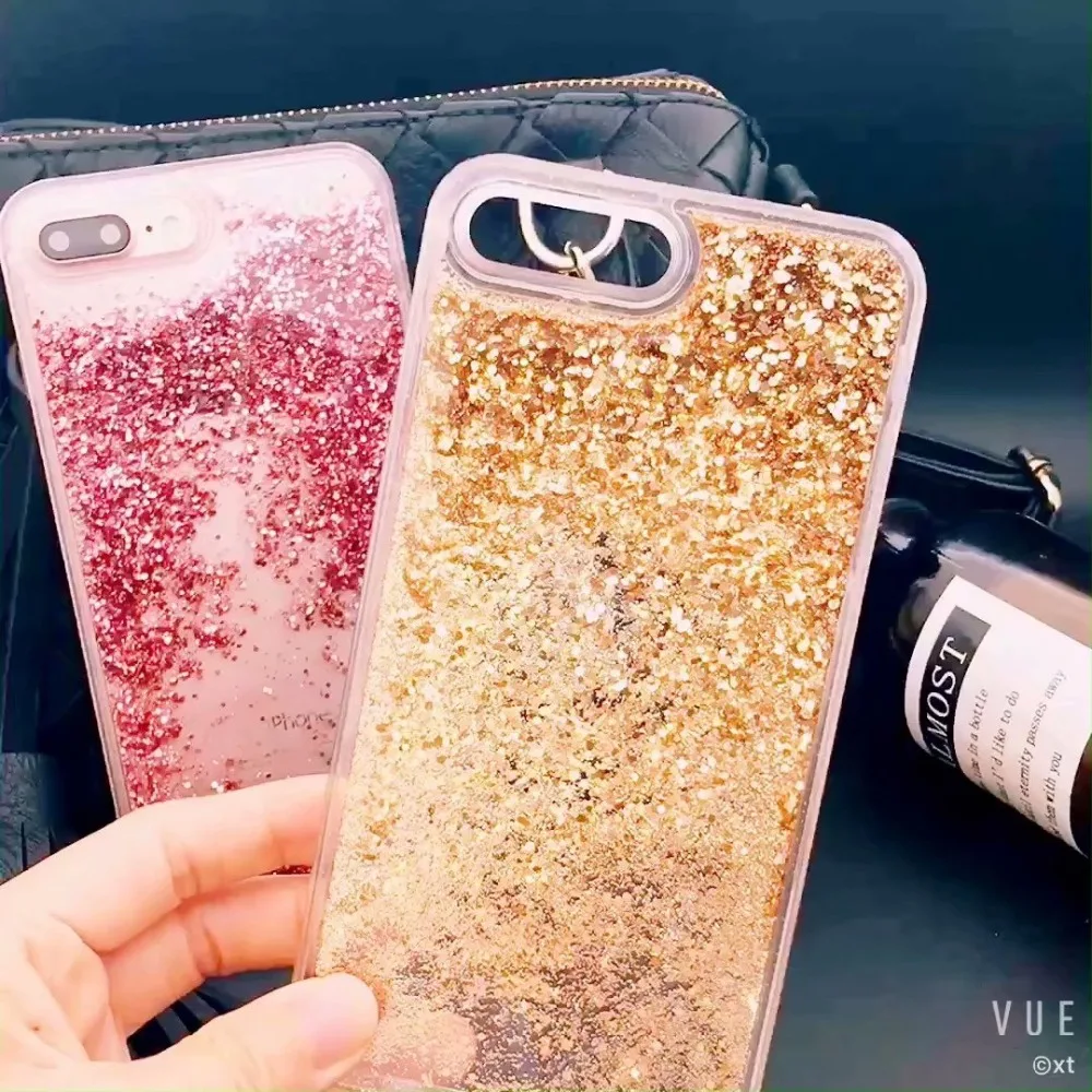

For iPhone X XR XS Max Phone Case Girl starry Liquid Quicksand Silicone Cover For iPhone 8 Plus 7 Plus 6 6S Plus Phone bag