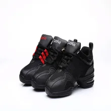 Популярные женские Танцы кроссовки обувь для женщин свиной кожи ткань сетка hiphopshoes джаз обувь