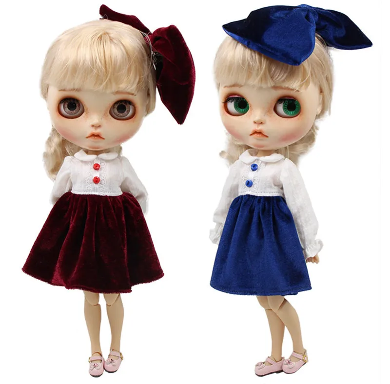 

Dress For 30cm BJD Doll Princess Skirt + Bow Lovely Students Clothing 1/6 Blyth Doll Clothes Outfit Accessories For DIY Dolls