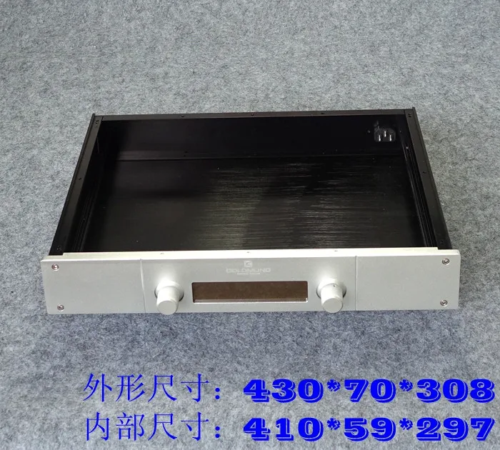 

BZ4307G All aluminum amplifier chassis / Preamplifier case / AMP Enclosure / case / DIY box ( 430*70*308mm)