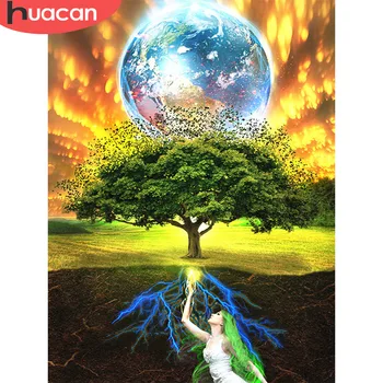 

HUACAN Diamond Embroidery Tree Fantasy Diamond Painting 5d Scenery Full Square/round Picture Rhinestone Diamond Mosaic Handmade