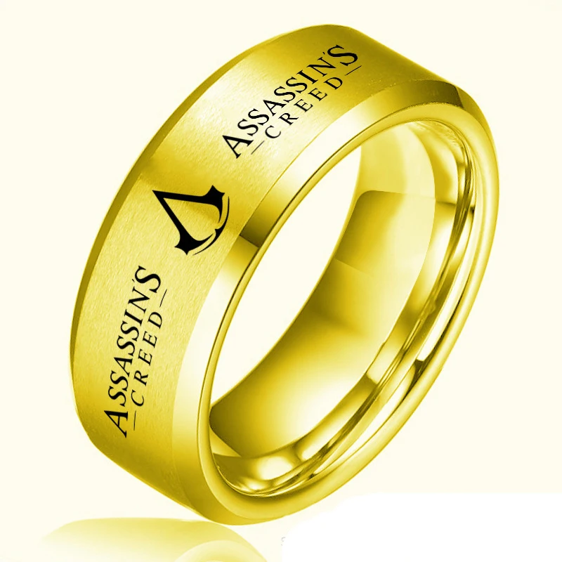 Assassins кольцо Creed мужские кольца из нержавеющей стали для мужчин титановые стальные кольца ювелирные изделия модный подарок стальное кольцо игра Прямая поставка