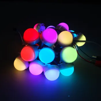 

100pcs DC12V diameter 30mm ws2811IC 5050SMD 3 leds RGB digital led pixel point light module waterproof IP68 by DHL Fedex Express