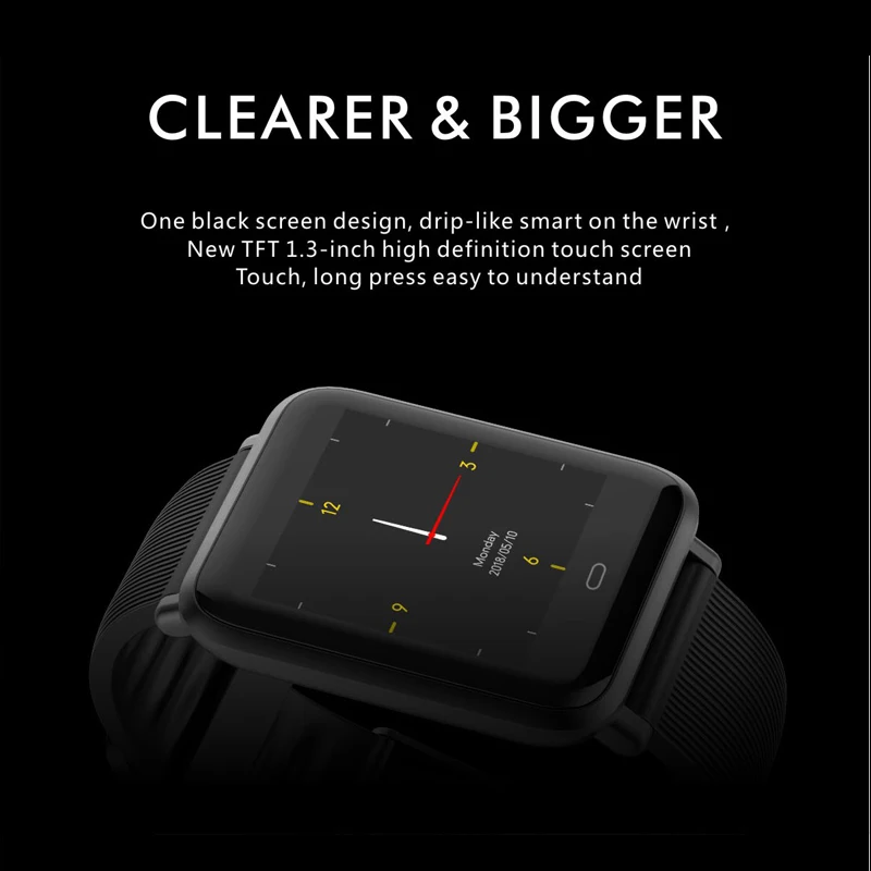 Q9 Smart Watch Blood Pressure Heart Rate Monitor IP67 Waterproof Sport Fitness Trakcer Watch Men Women Smartwatch 2 Strap