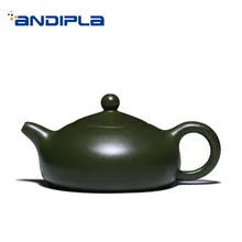 200 ml аутентичный китайский чайник для заварки чая Фиолетовый Глиняный заварочный чайник известный сырье ручной работы руды 9 отверстия зеленый грязи горшок Zisha Art утварь чайник Tie guan Yin подарок