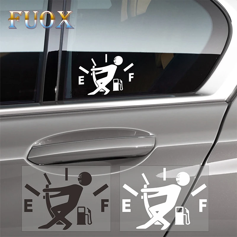 

1 Pcs Funny Car Sticker Pull Fuel Tank Pointer To Full Hellaflush Reflective Vinyl Car Sticker Decal Wholesale car accessories