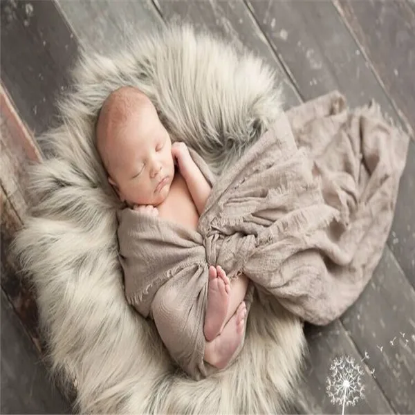 Faux Fur flocati меховой ковер корзина для новорожденных одеяло фон для фотосъемки реквизит Детские фото фон
