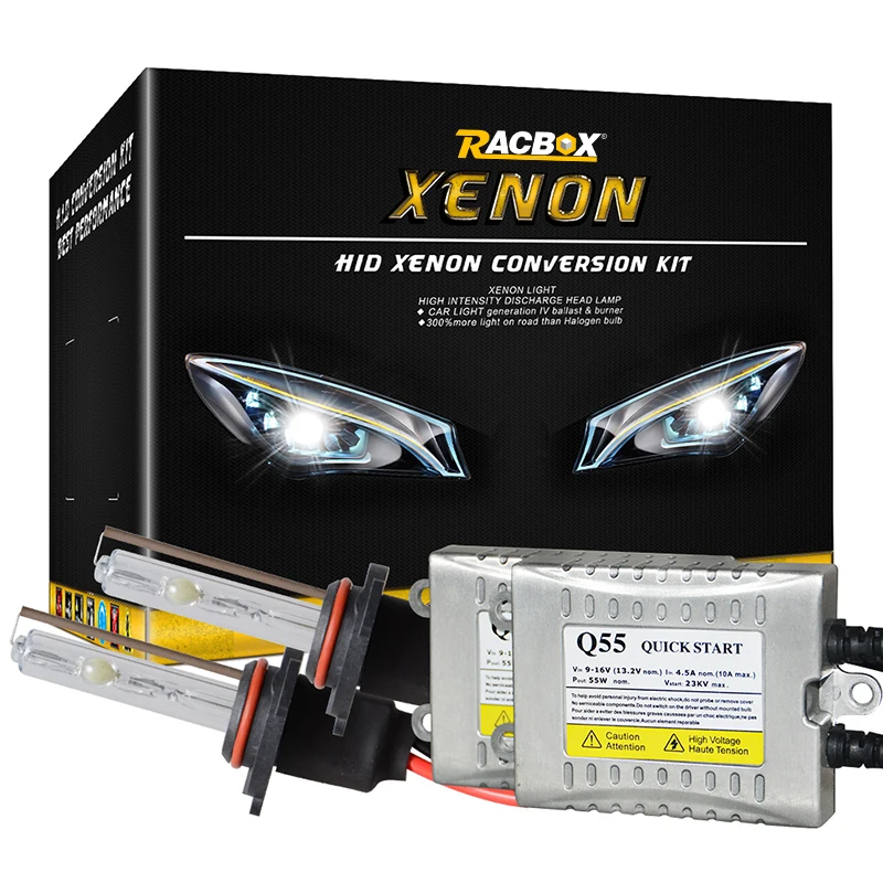 0.2 Second Fast Quick Start 55W 12V HID Xenon Single Conversion Headlight Kit H1 H3 H7 H4-1 H8 H9 H11 HB3 HB4 4300K 6000K 8000K