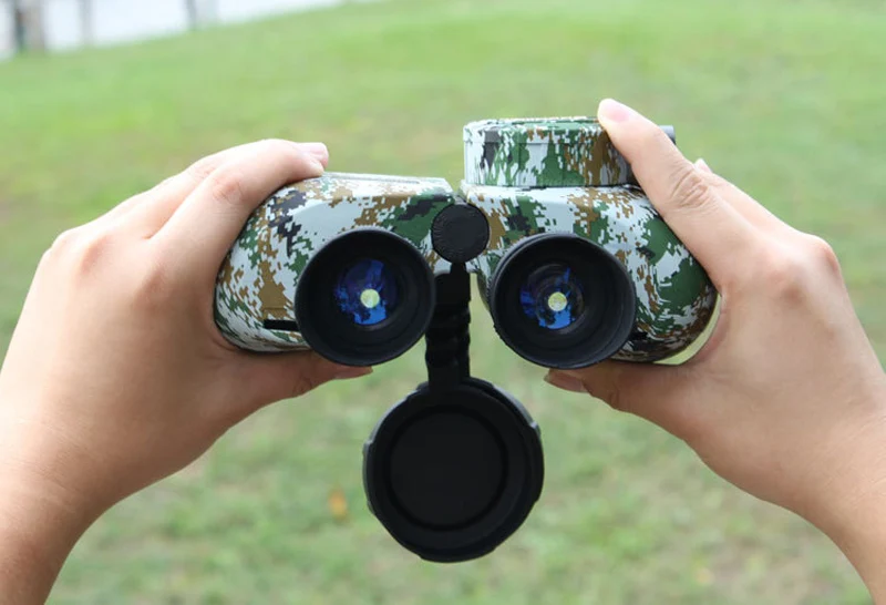 Boshile Powerful Military Binoculars Waterproof Nitrogen High quality 7X50 Rangefinder Binocular hd Big Azimuth Compass 4 Colors