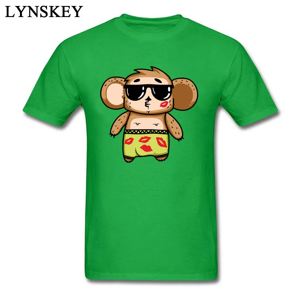 Casual Autumn Cheburashka Party Tops Tees 2017 Fashion O Neck Short Sleeve 100% Cotton Men T-Shirt Normal Tee-Shirts green