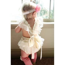 Новинка года, летний детский комбинезон, белый кружевной комбинезон принцессы для девочек, одежда для малышей, комбинезон с открытой спиной для новорожденных